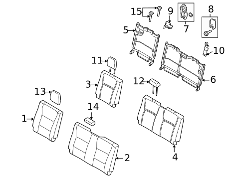 Rear Seat Components for 2022 Ford F-150 #1