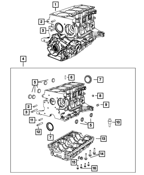 Cylinder Block for 2016 Fiat 500 #2