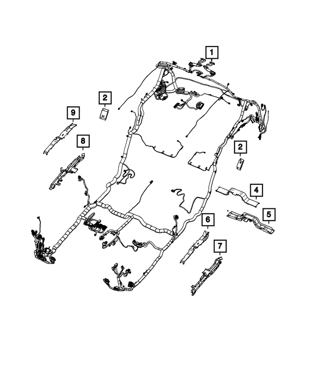 68580613AA - Electrical: Wiring Trough for Mopar Image