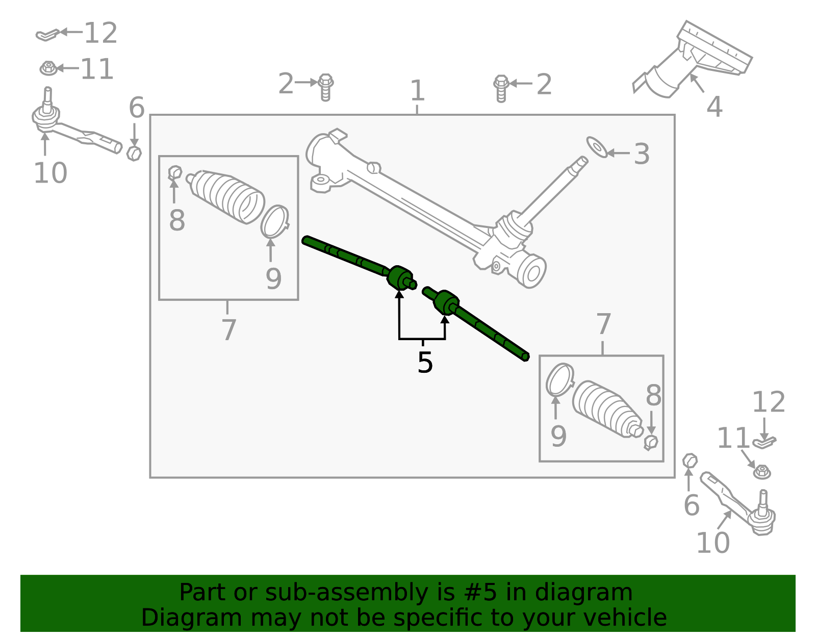 幸 BCKA-32-240 - Inner Tie Rod 2019-2025 Mazda 3 | Mazda-Parts