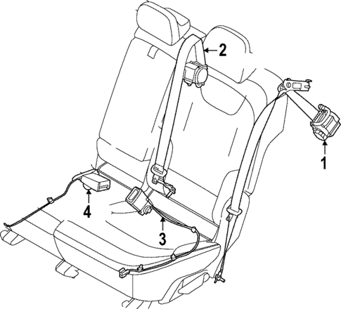 Rear Seat Belts for 2025 Kia EV6 #0