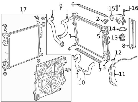 Radiator & Components for 2020 Dodge Grand Caravan #0