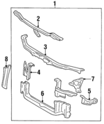 5320120660 - Body: Radiator Support for Toyota Image image