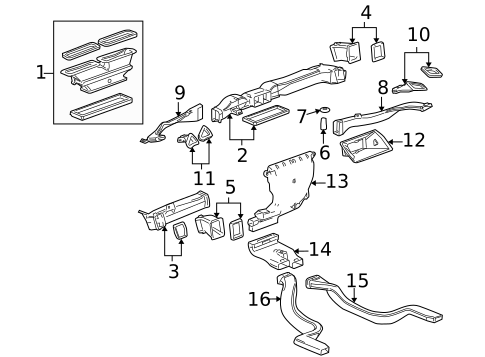 Ducts for 2008 Chevrolet Malibu #0