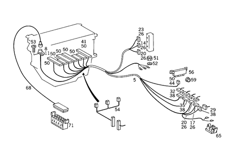 Corresponding Cable Harness, in Apparatus Case for 1993 Mercedes-Benz 600SEL #1