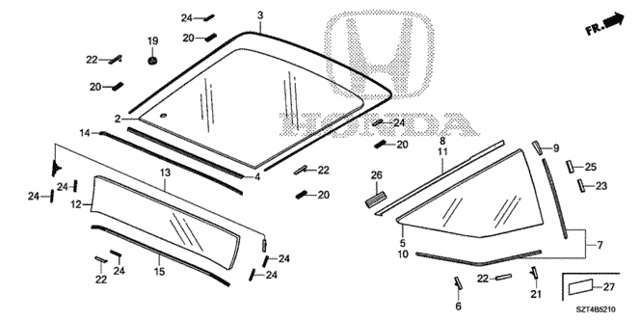 Rear Windshield for 2012 Honda CR-Z #0