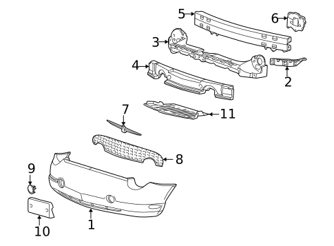 Bumper & Components - Front for 2004 Ford Thunderbird #0