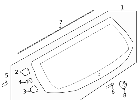 Glass - Lift Gate for 2025 Subaru Crosstrek #0