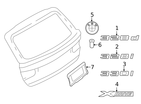 Exterior Trim - Lift Gate for 2017 BMW 328d xDrive #0