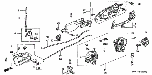 Rear Door Locks for 1999 Acura TL #0