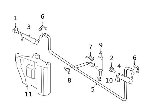 Washer Components for 2008 Mercedes-Benz CLK 350 #0