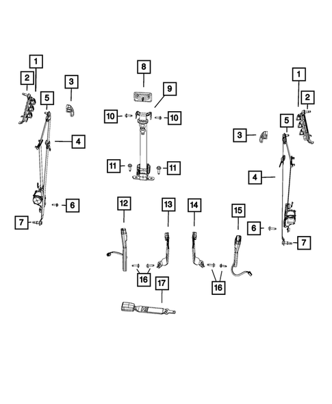 Seat Belts for 2016 Ram 3500 #0