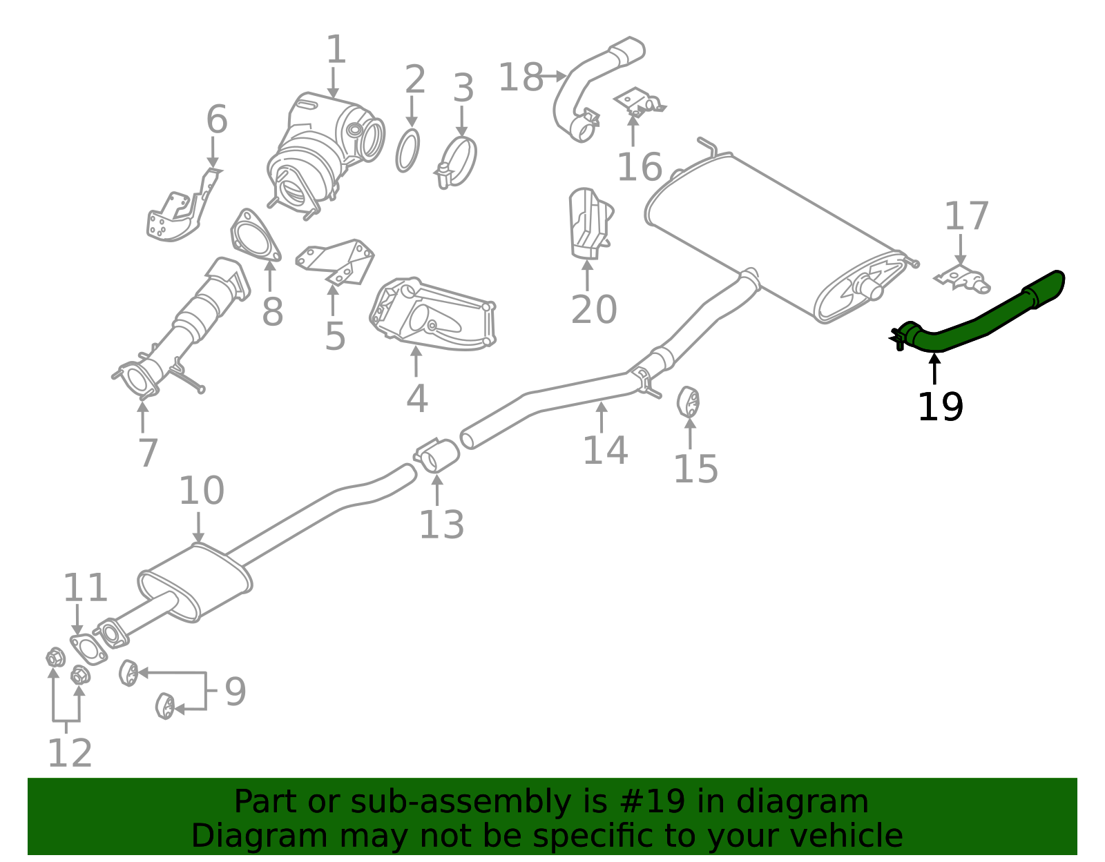 2019-2023 Volvo Exhaust Tail Pipe - Driver's Side (LH) 31493468 ...