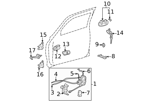 Front Door for 2004 Toyota Sequoia #0