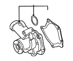 MD976464 - : Water Pump Assembly for Mitsubishi Image