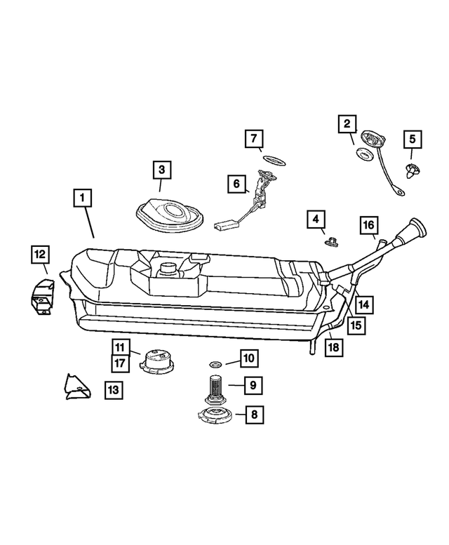 5097415AA - Fuel: Fuel Filler Tube Housing for Mopar Image