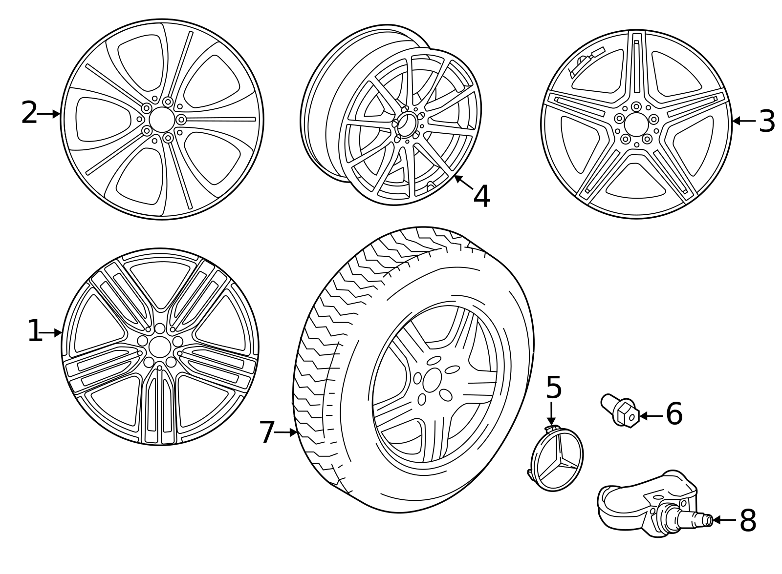 Genuine Wheel Alloy 21 triple-5-spoke 10 x 21 for 2024-2026
