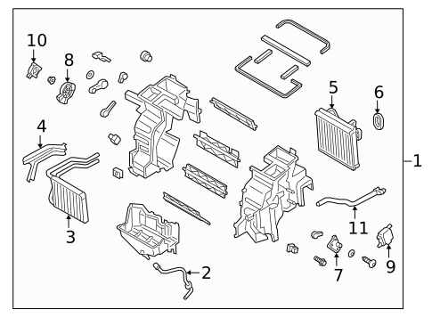 Evaporator & Heater Components for 2021 Hyundai Venue #0