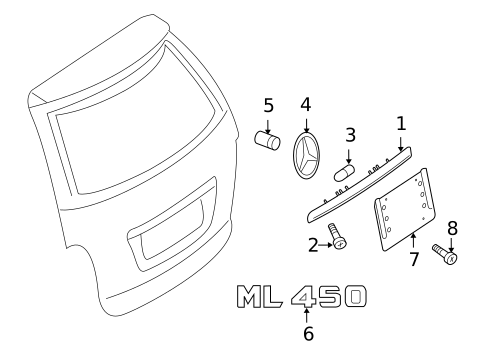 Exterior Trim - Lift Gate for 2024 Mercedes-Benz Sprinter 2500 #0