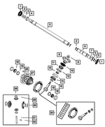52111711AA - Front Axle; Corporate 205 MM; Differential and Drive Line: Pinion Flange for Mopar Image