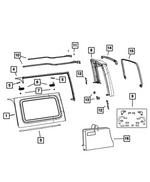 68371767AA - Body Sheet Metal Except Doors: Quarter Window Seal, Left for Mopar Image