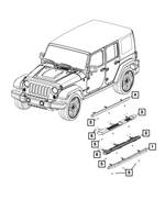 55397069AI - Exterior Ornamentation: Body Side Sill, Left for Mopar Image