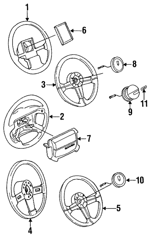 Steering Wheel & Trim for 1986 Chevrolet Camaro #0