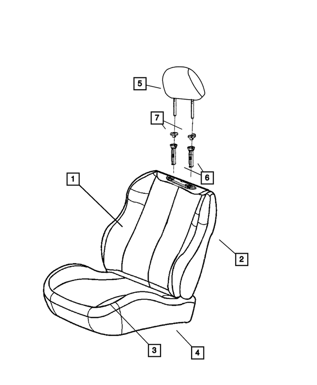 4856470 - Interior Trim: Front Seat Frame, Right for Mopar Image