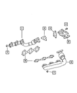 68083889AD - Engine 3.0L Six Cylinder: Exhaust Manifold, Right for Dodge: Sprinter 2500, Sprinter 3500 | Jeep: Grand Cherokee Image