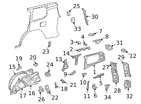 Inner Structure for 2010 Lexus LX570 #0