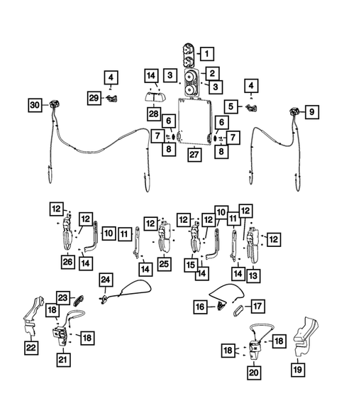 Rear Seats - Second Row Adjusters, Recliners, Shields and Risers for 2022 Ram 3500 #0