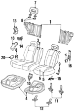 8971597420 - : Seat Back Cover for Honda: Passport Image
