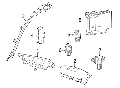 Air Bag Components for 2019 Ram ProMaster 3500 #0