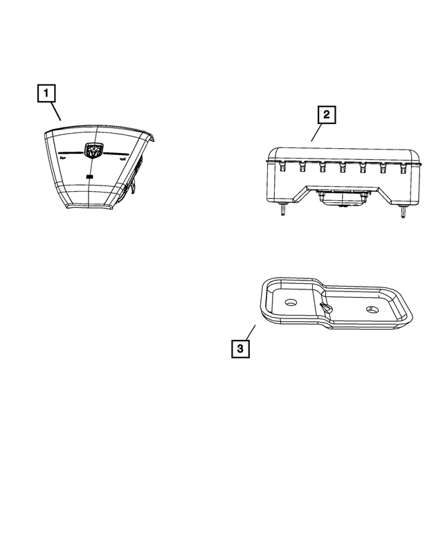 1MP01DK7AA - Restraints: Driver Air Bag for Mopar Image