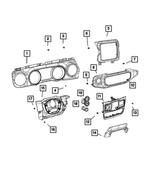 6AB19SD5AA - Interior Trim: Instrument Panel Bezel for Mopar Image