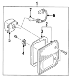LB82513J0 - : 1996-1998 Mazda MPV - Lens Assembly for Mazda: MPV Image