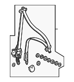 4814TM8A01ZB - : 2010-2014 Honda Insight - Lap &amp; Shoulder Belt for Honda: Insight Image