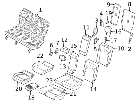 Rear Seat Components for 2020 Mini Cooper Countryman #0