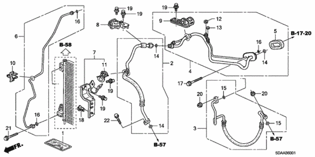 A/C Air Conditioner (Hoses/Pipes) (2) for 2007 Honda Accord #0