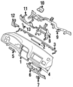 8971348460 - : Knee Bolster for Isuzu Image