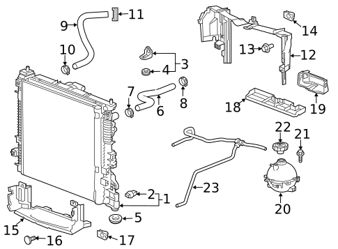 Radiator & Components for 2019 Chevrolet Silverado 1500 #56