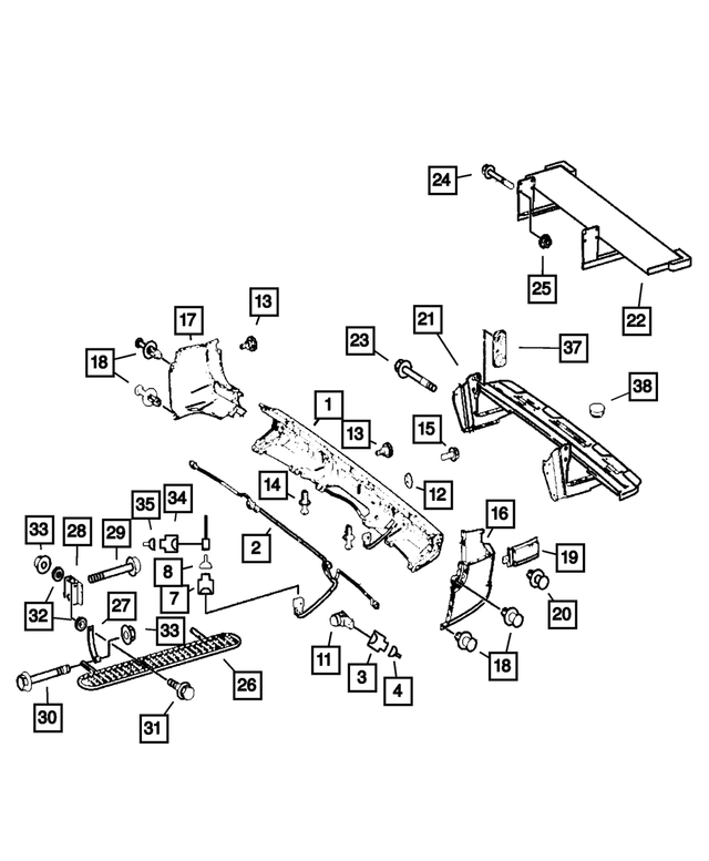 5103663AA - Frame, Bumper and Fascia: Grommet for Dodge: Sprinter 2500, Sprinter 3500 Image