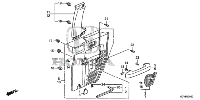 Rear Access Panel Lining for 2011 Honda Element #0