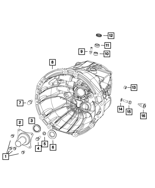 68331249AA - AL-6; 6-Speed; Manual Transmission: Hex Flange Head Bolt for Mopar Image