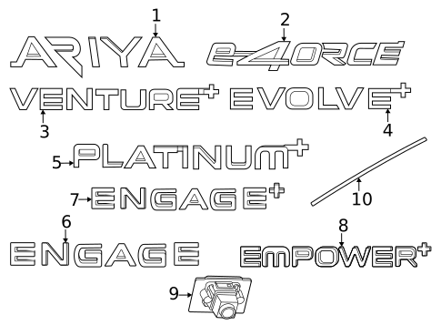 Exterior Trim - Lift Gate for 2023 Nissan ARIYA #0