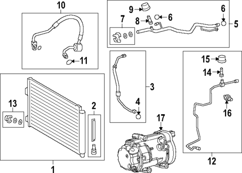 Condenser, Compressor & Lines for 2001 Lexus IS300 #2