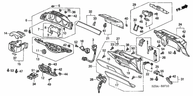 Instrument Panel Garnish for 2004 Acura RL #0