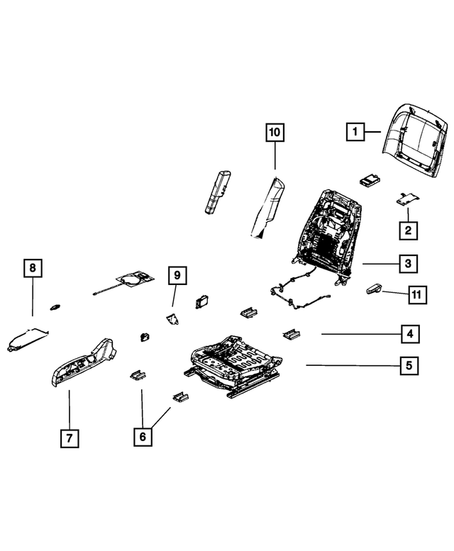 1UZ72DX9AA - : Front Seat Back Panel for Mopar Image