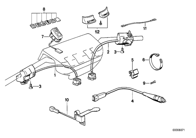 61311459464 - : Combination Switch With Continuous Light for BMW-Motorrad Image