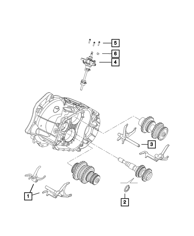 « 68458466AA – M40; 6-Speed; Manual Transmission Automated; MTA : Transmission Fourchette pour Mopar Image »